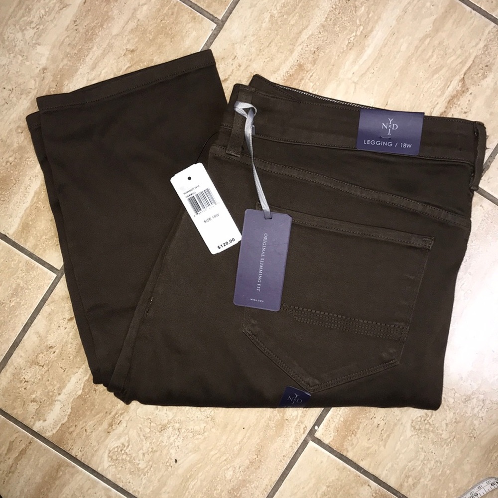NWT N.Y.D.J. CARIBOU BROWN LEGGINGS